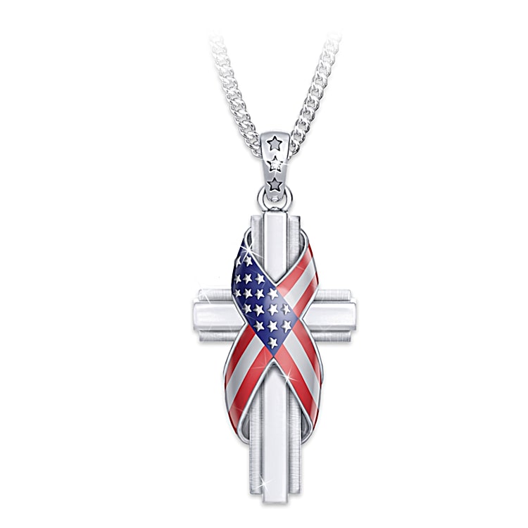 Bradford exchange cross necklace deals