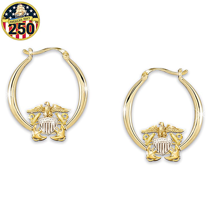 Us navy earrings outlet
