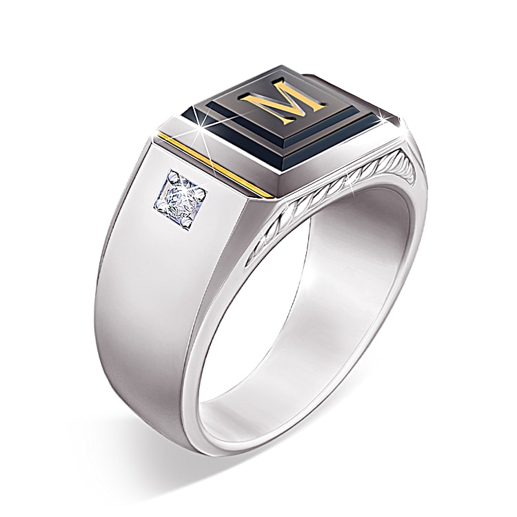 Initial rings for him hot sale