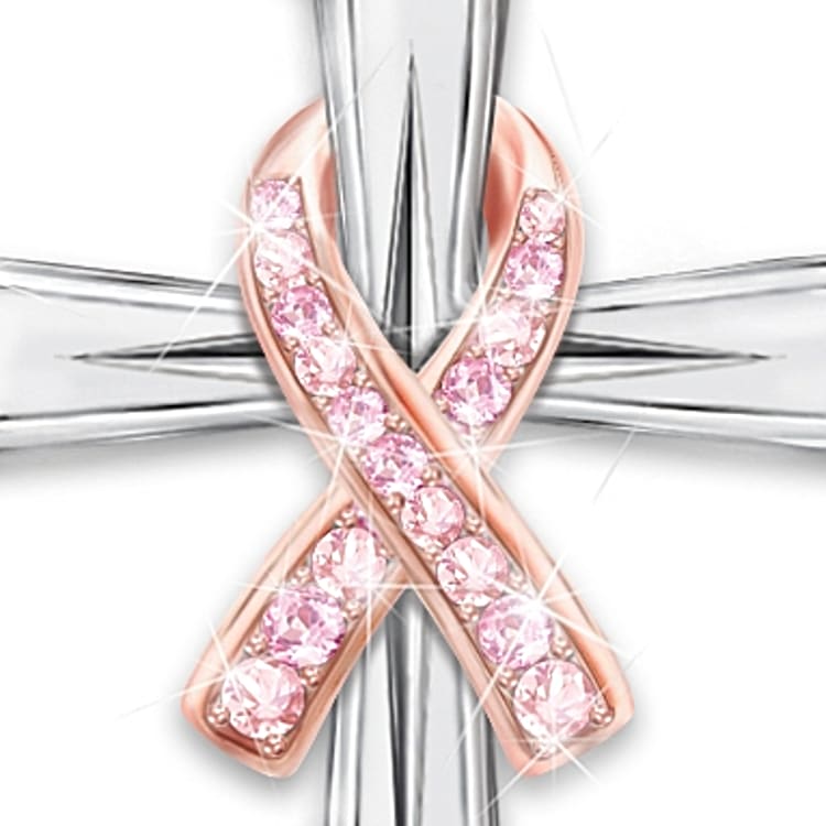 Breast cancer best sale cross necklace