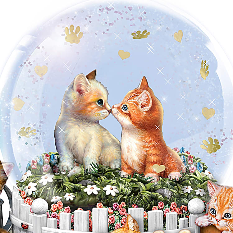 Paws itively Precious Rotating Musical Glitter Globe