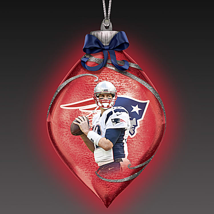 NFL New England Patriots Personalized Photo Ornament - 2 Sided Matte