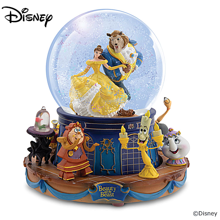 Disney Beauty And The Beast Glitter Globe