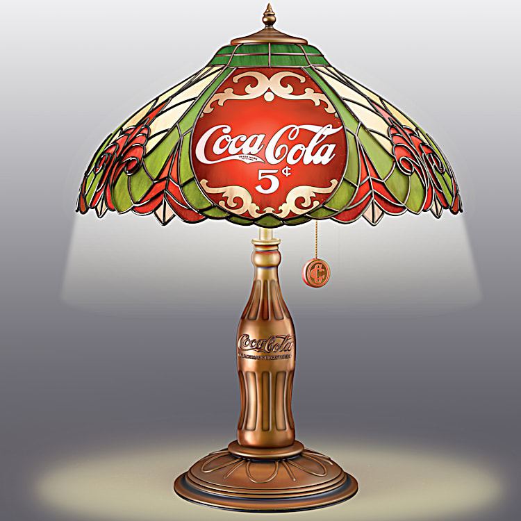 Antique coca cola tiffany lamp clearance