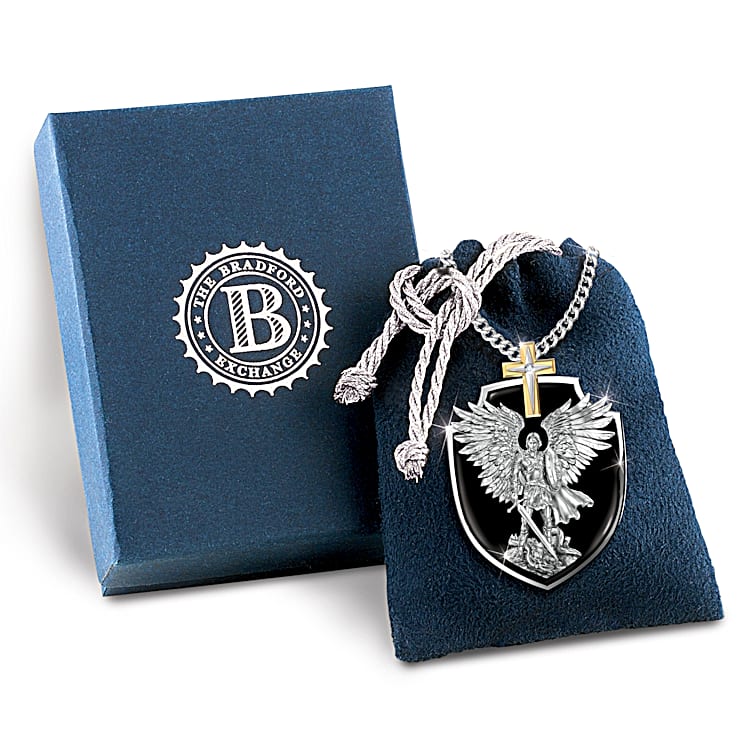 Bradford exchange st michael pendant sale