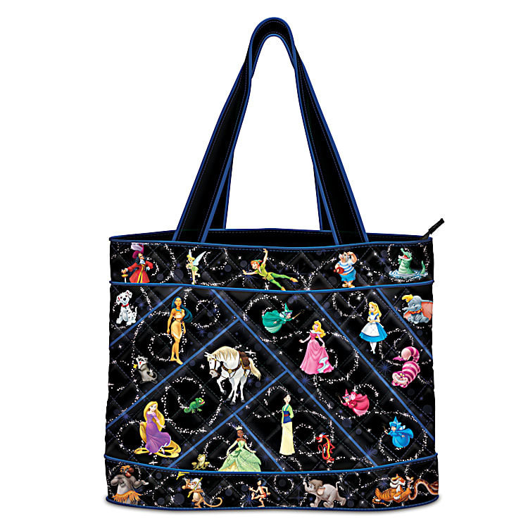 Disney Mickey & Friends Diamond Quilted Tote Bag Collection Adorned With  Colorful Disney Character Art And Matching Charms