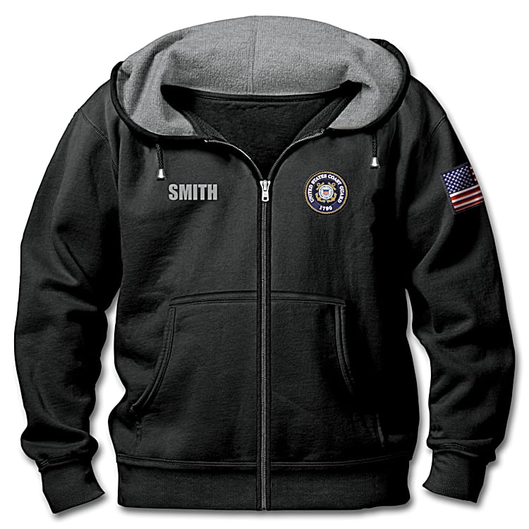 Coast guard zip up hoodie store