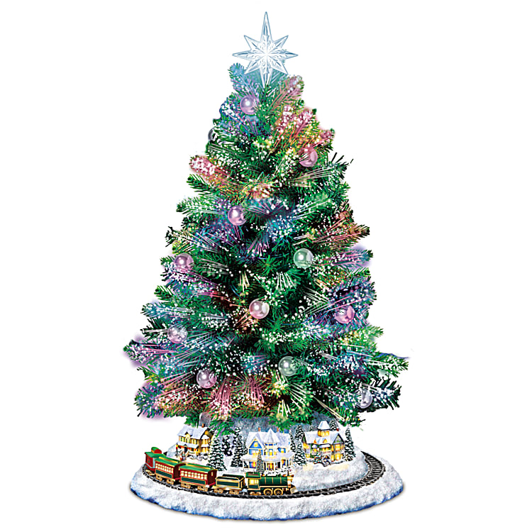 Rotating fiber optic tabletop christmas tree online