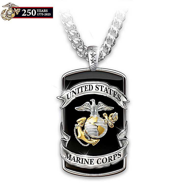 Marine corps mens necklace top