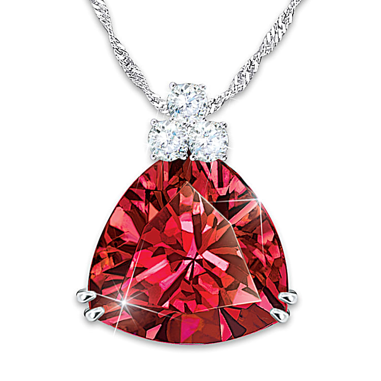 Red diamond necklace sale