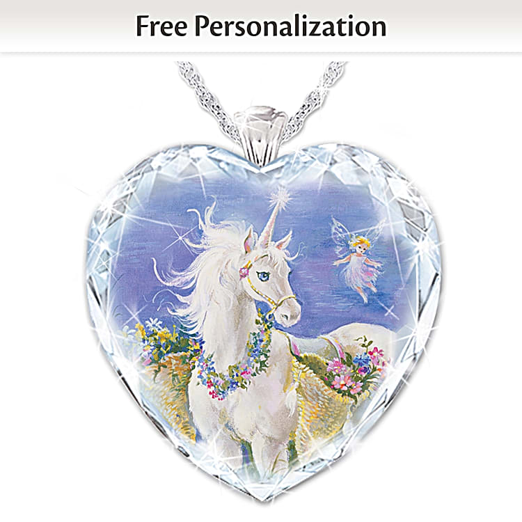 Unicorn heart necklace outlet