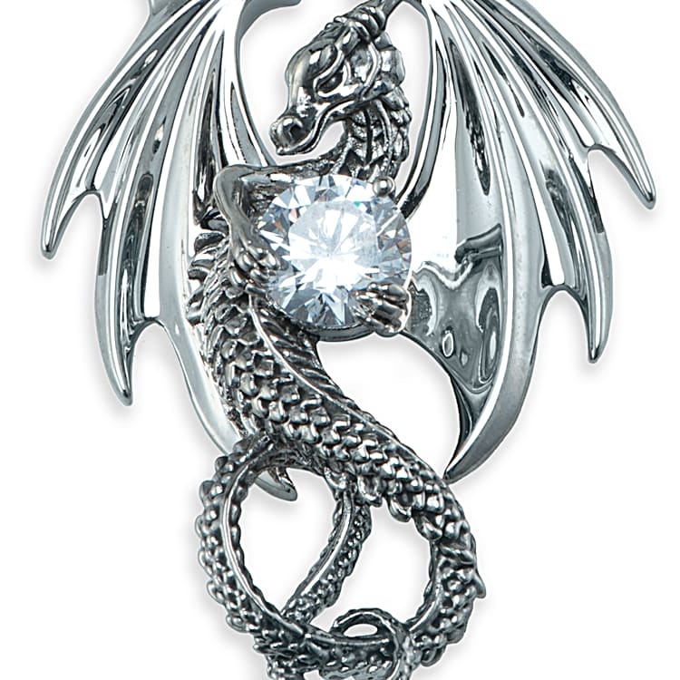 Crystal Dragon Key Dragon Necklace Dungeons and Dragons 