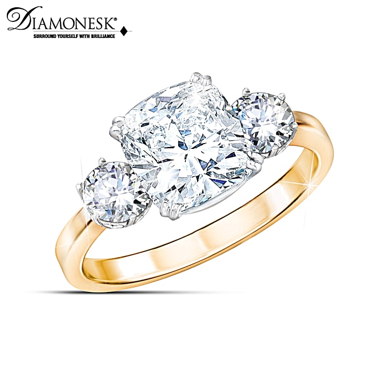 Royal Love Womens Sterling Silver Diamonesk Ring