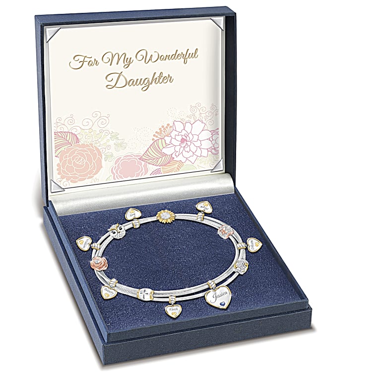 Wishes For My Daughter Personalized Bracelet