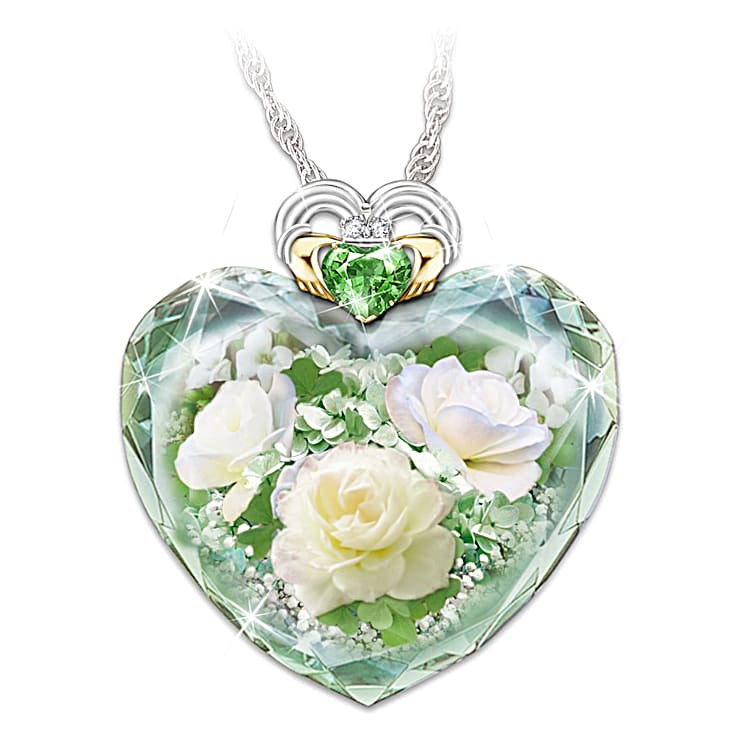 Rose shaped necklace outlet