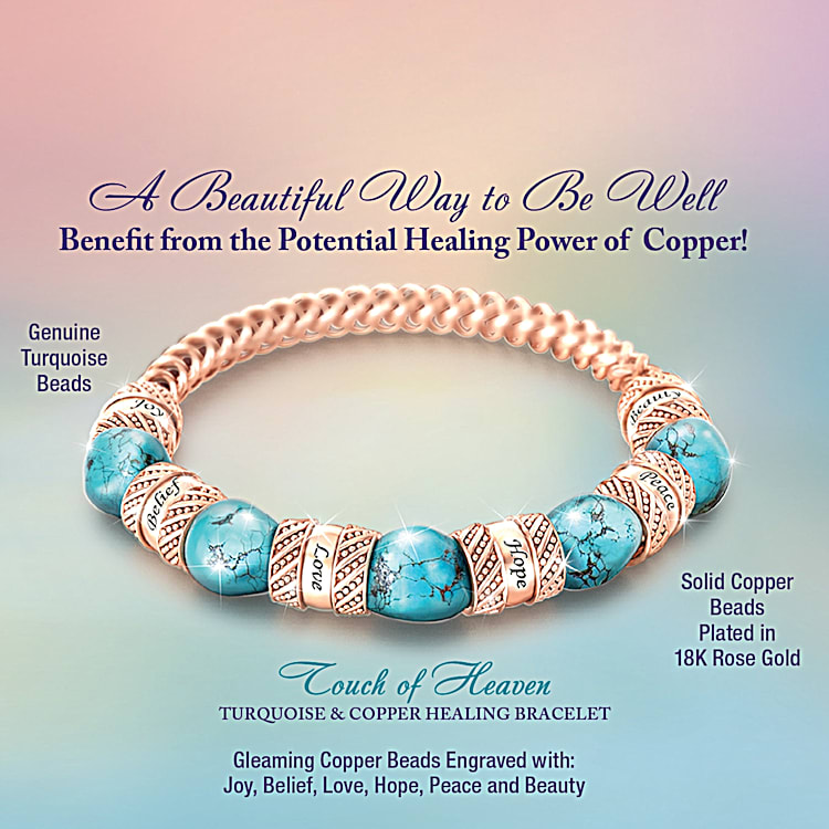 Copper bracelet with turquoise discount