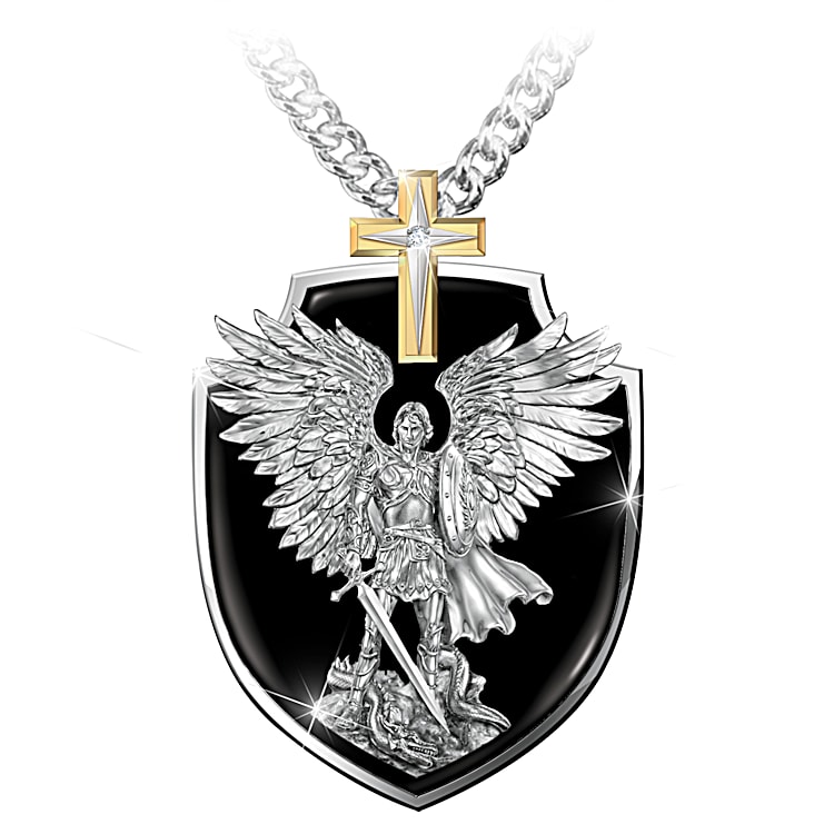 Stainless steel online st michael pendant