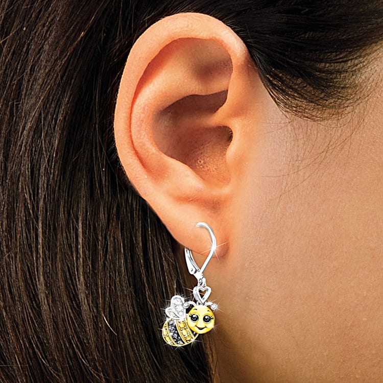 Bee on sale crystal earrings
