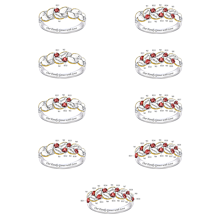 Our family of joy women's personalized birthstone ring discount