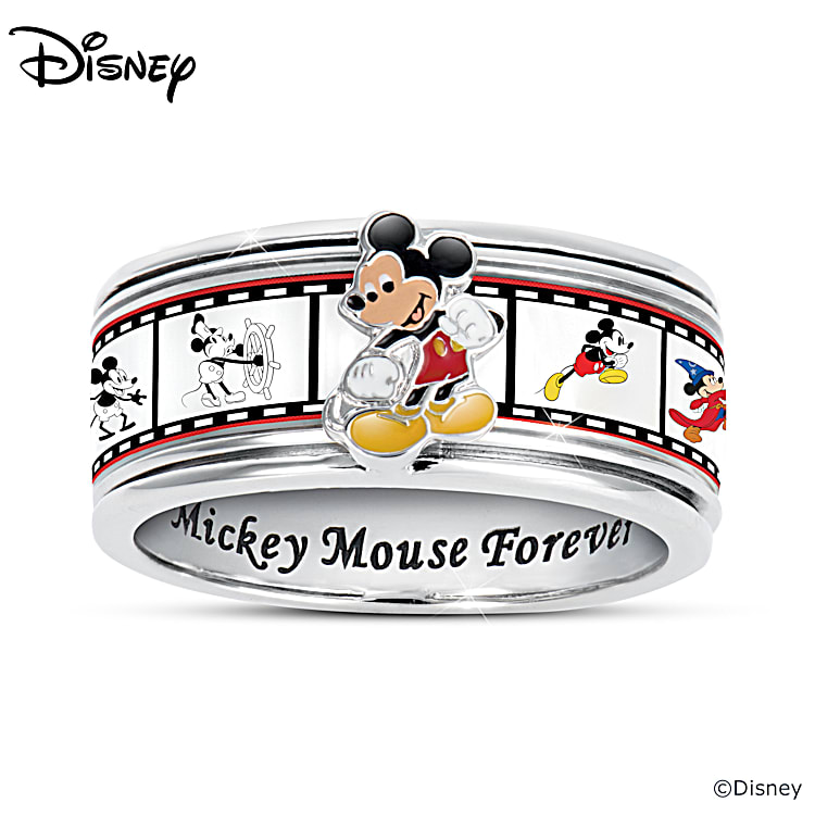 Disney Mickey Mouse Forever Womens Spinning Ring