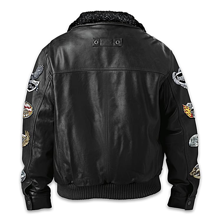 Black bomber jacket mens with patches discount