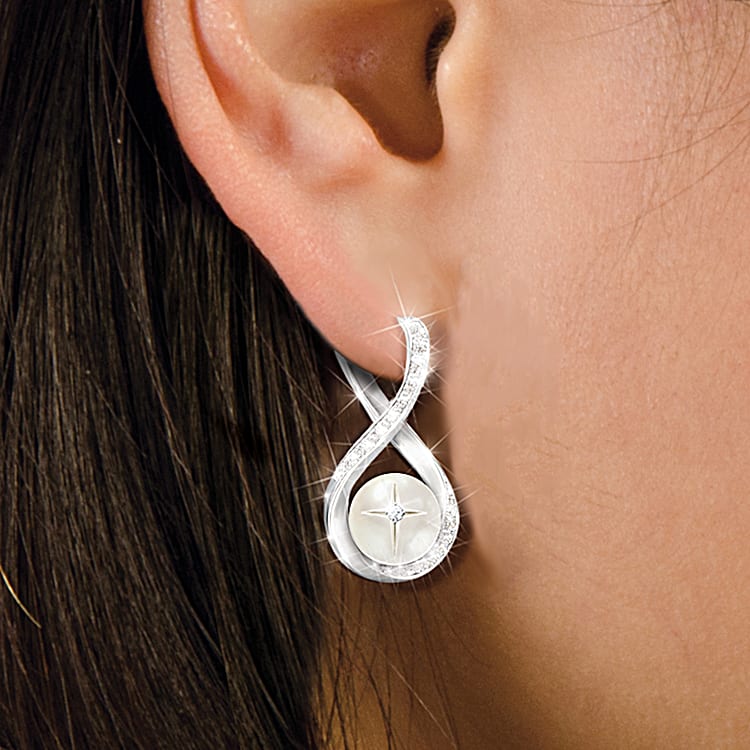 Infinity discount earrings diamond