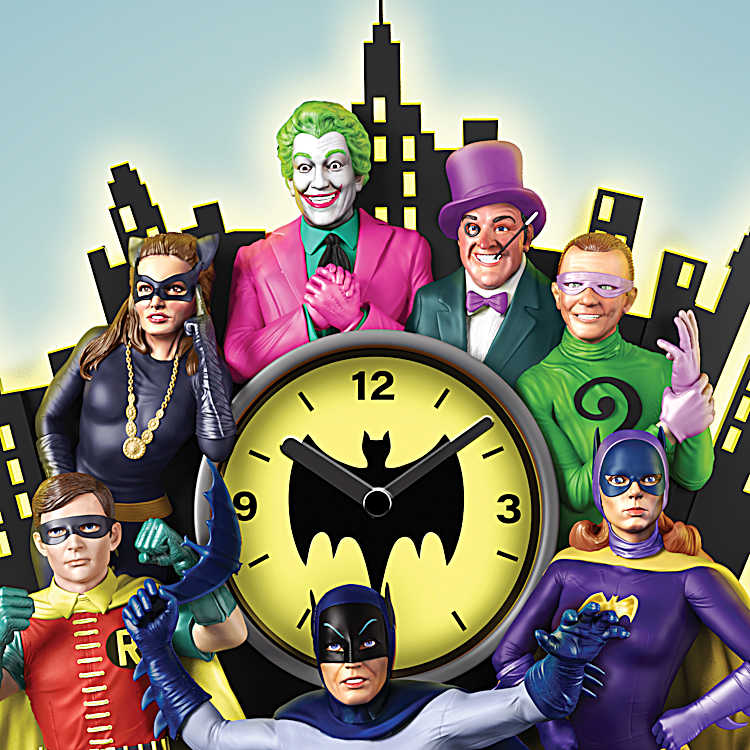 BATMAN Wall Clock Featuring Sculpted Heroes And Villains