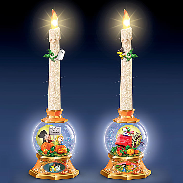 PEANUTS Pumpkin Patch Perfection Halloween Glitter Globe