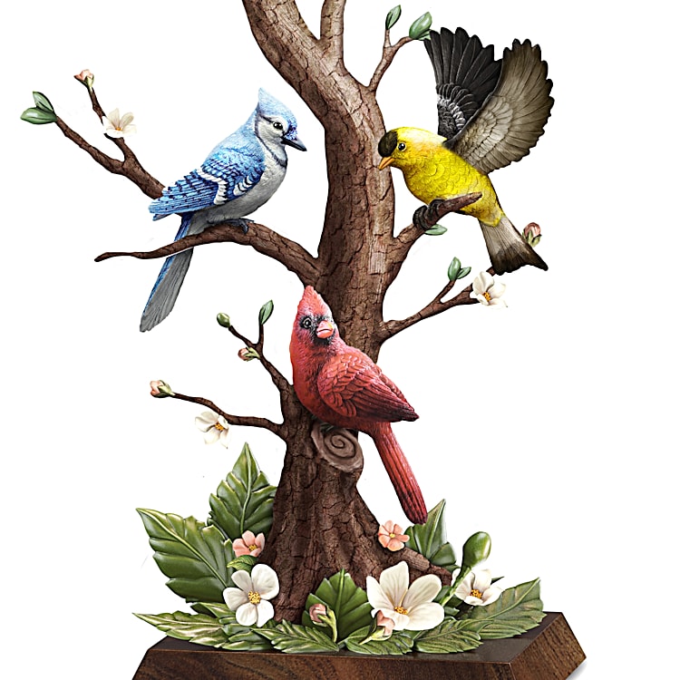 James Hautman Joyous Gathering Sculpted Songbird Accent Lamp