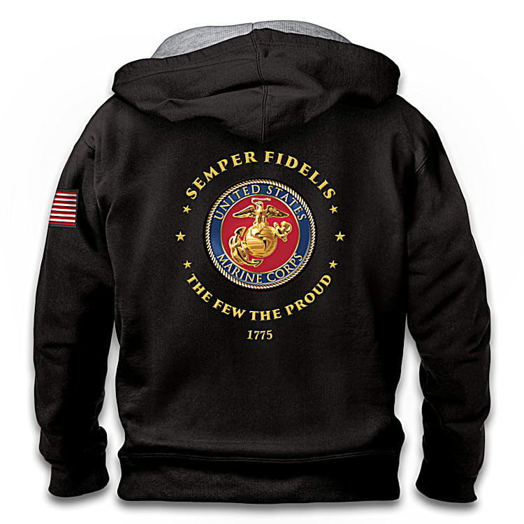 Usmc embroidered sweatshirt new arrivals