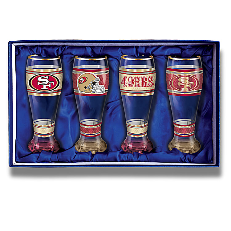 San Francisco 49ers Acacia Wood Pilsner Beer Glass Set – PICNIC