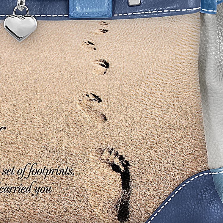 Footprints in the sand purse Clearance