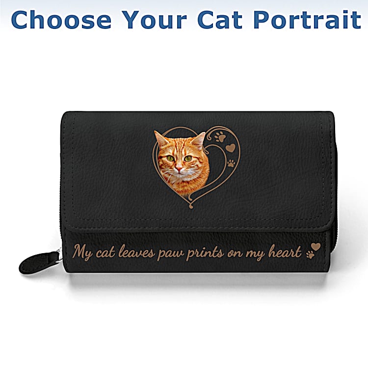 Paw Prints On My Heart Cat Wallet