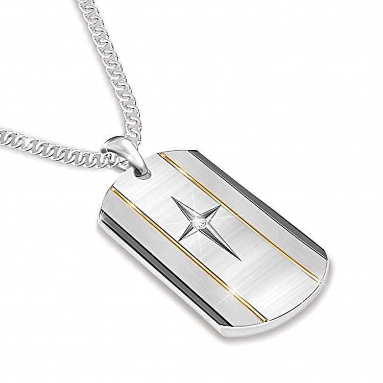 Grandson Dog Tag Necklace God Is Near Pendant