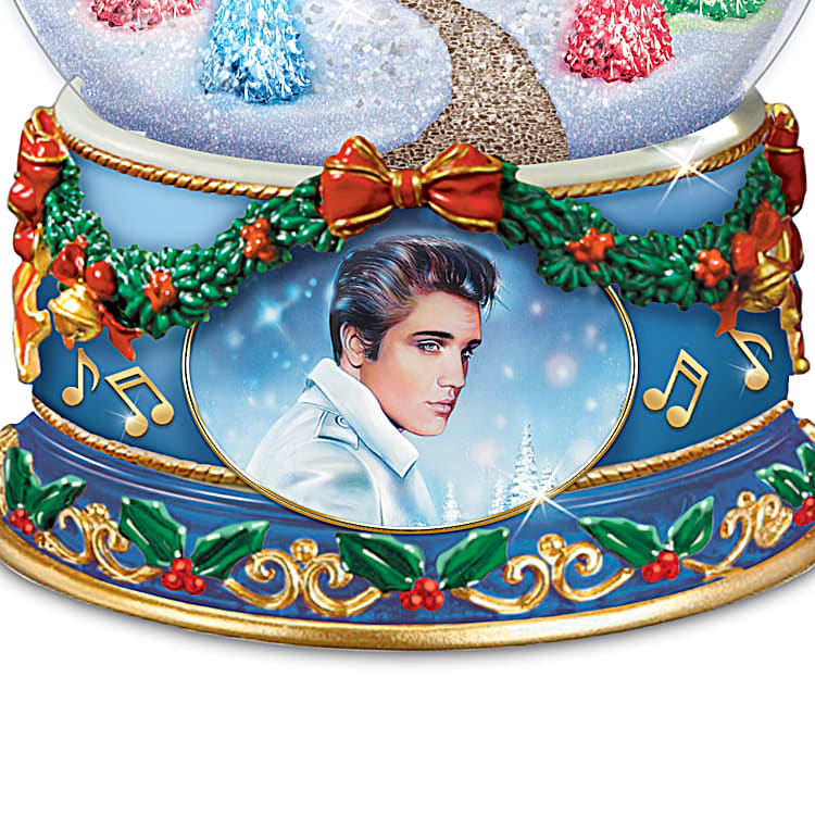 Merry Christmas From Graceland Glitter Globe