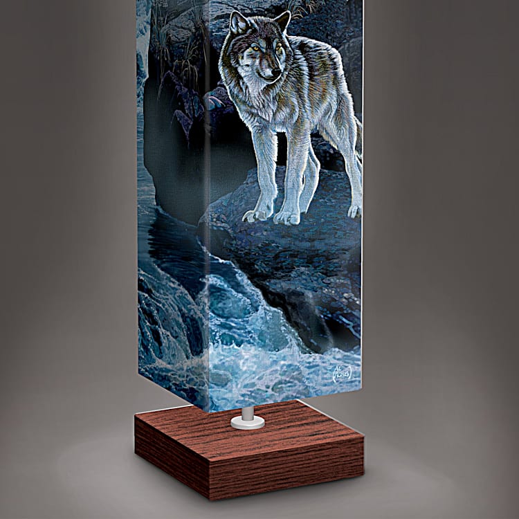 Al Agnew Mystic Moonlight Wolf Art Floor Lamp With Foot Al Agnew Mystic Moonlight Wolf Art Floor Lamp With Foot