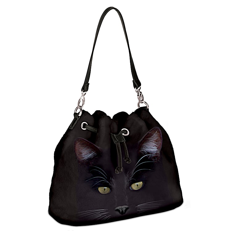 MystiCool Cat Womens Cat Themed Fleece Handbag