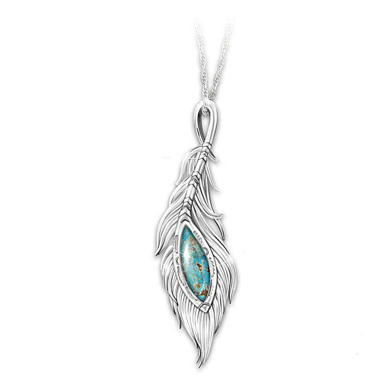 I Am With You Womens Turquoise Pendant Necklace Featuring I Am With You Womens Turquoise Pendant Necklace Featuring
