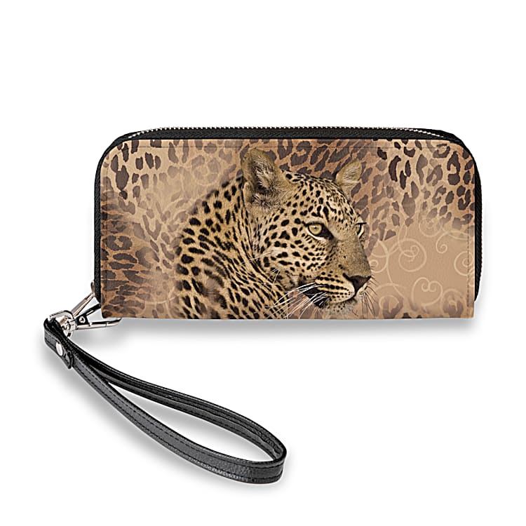 Light Leopard Print Clutch Purse