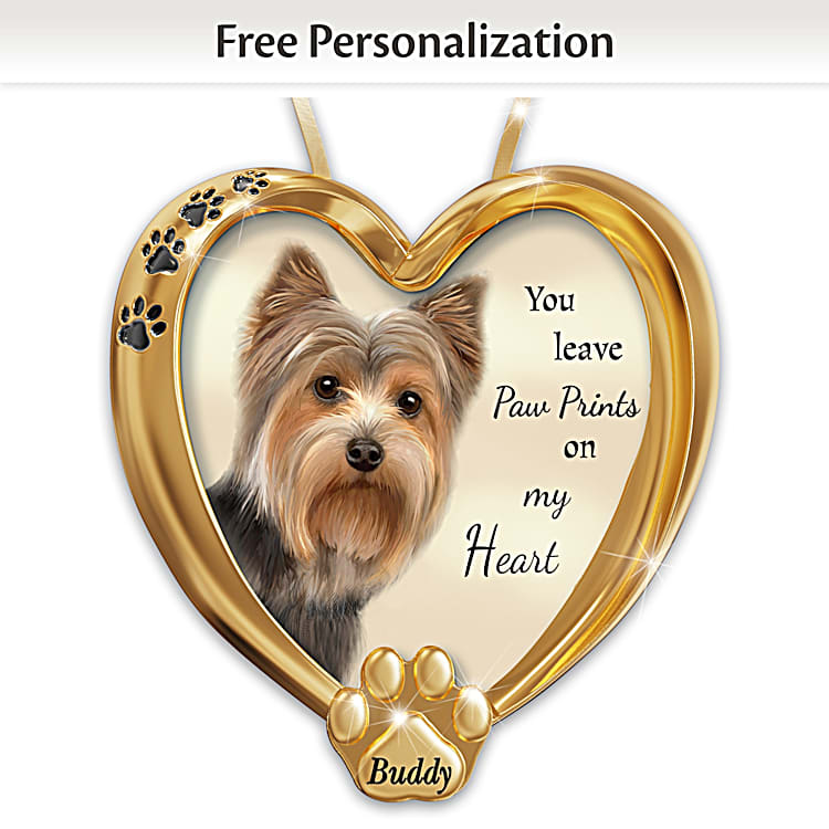 Personalized yorkie christmas ornaments outlet