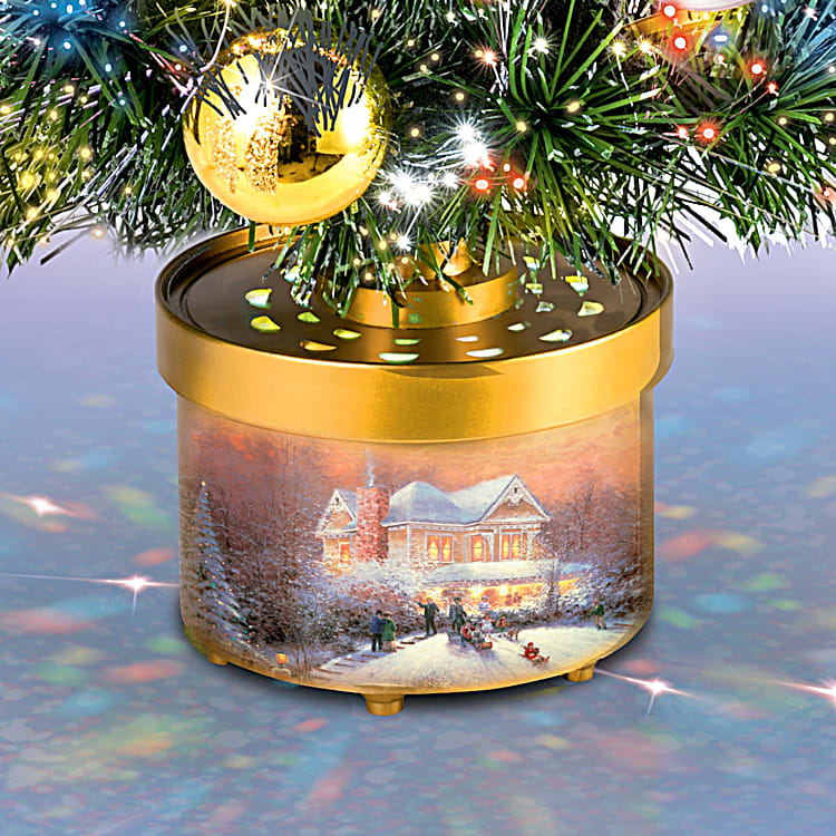 Golden Christmas Tree Snow Globe