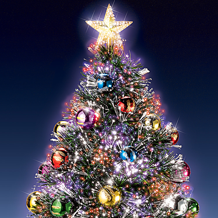 Thomas Kinkade Wonderlight Rotating Tabletop Christmas Tree