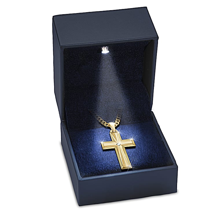 Gold cross 2024 necklace 24k