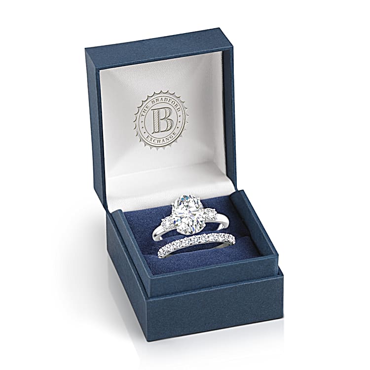 Diamonesk bridal ring set discount