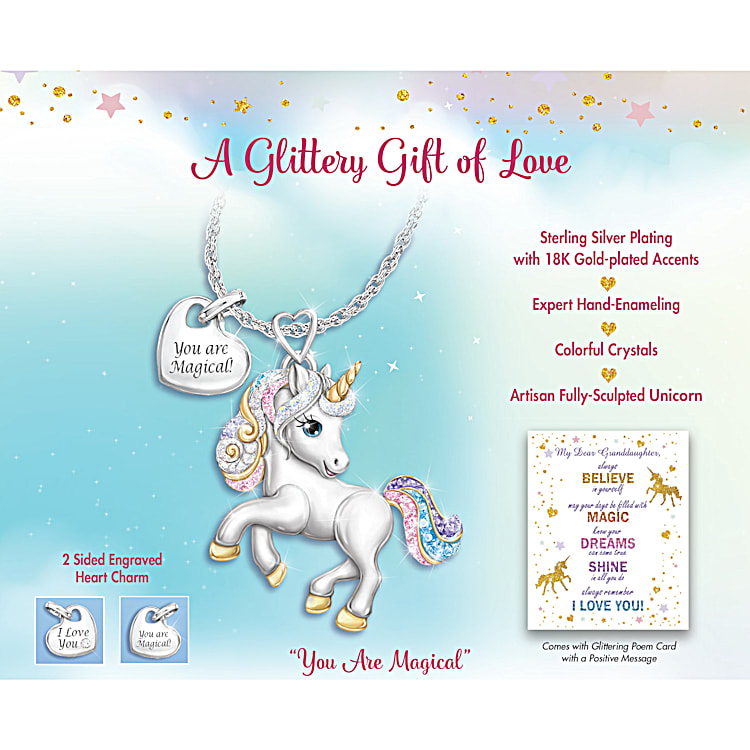 Girls Unicorn Necklace in 18K Gold Plating