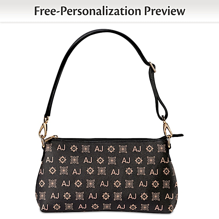 Just My Style Womens Personalized Initials Handbag That Can Be Worn As A Shoulder Bag Or Crossbody