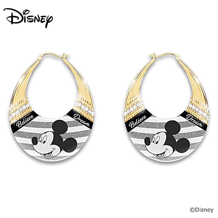 Mickey mouse earrings deals hoops