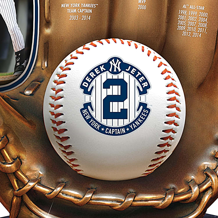 New York Yankees Derek Jeter MLB Commemorative Cold-Cast Bronze Glove  Sculpture Featuring Official Retirement Logo