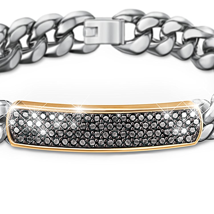 Million Dollar Man Black Sapphire Chain Link Bracelet