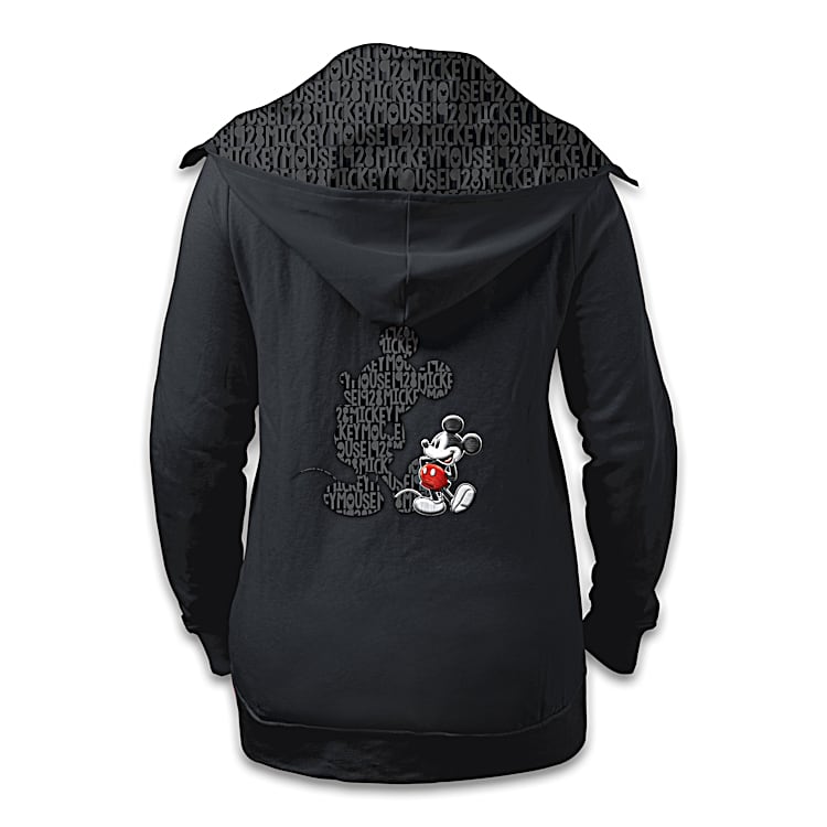 Black and white mickey mouse hoodie store